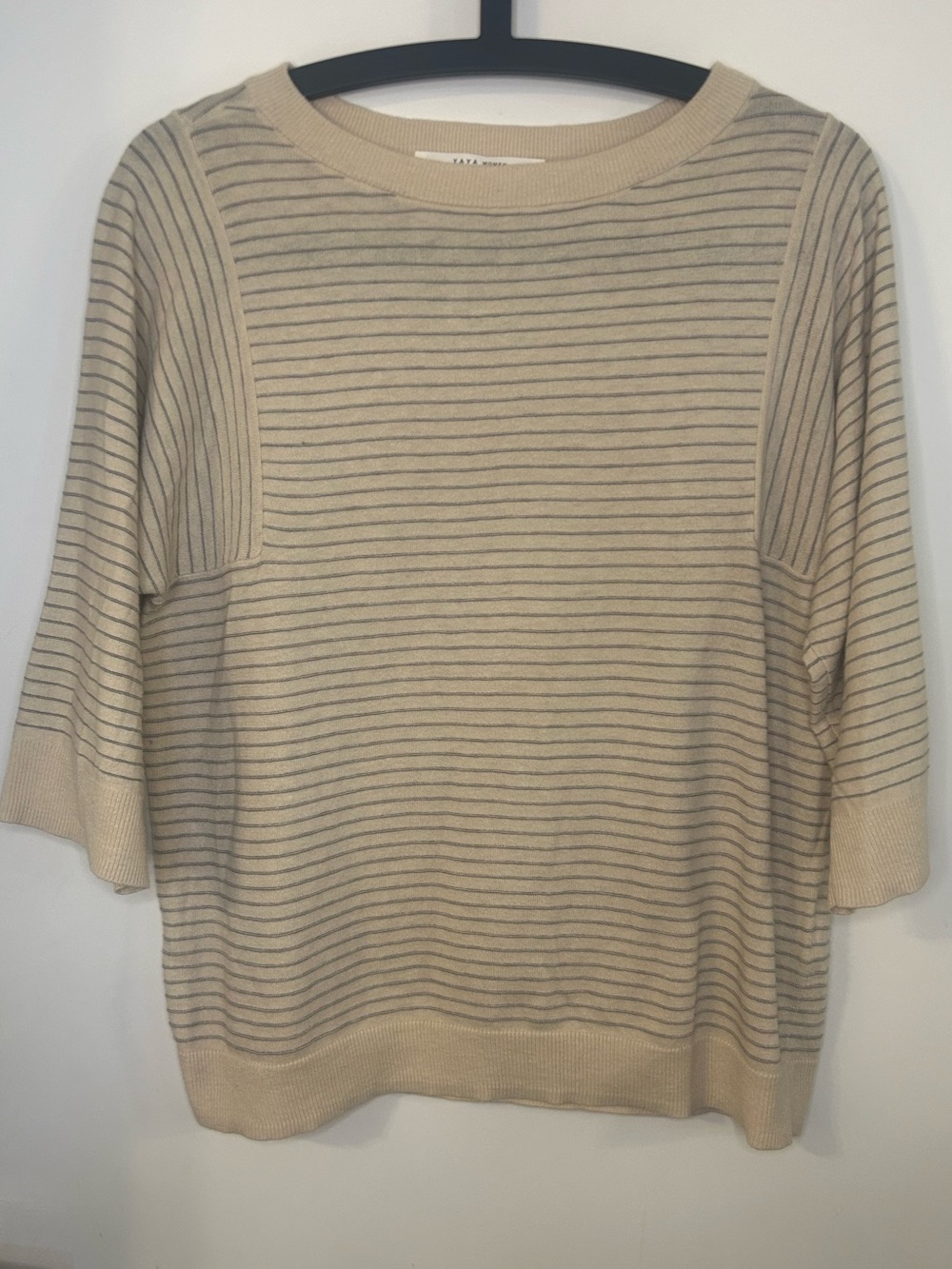 YAYA women Stripe Crew Neck Sweater